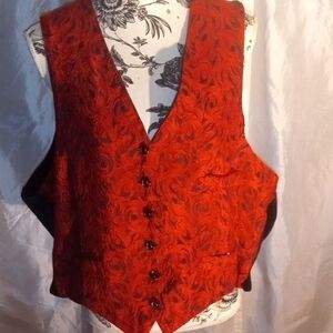 Vintage Reversible Red/Black Vest for Men